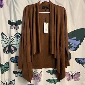 Kendal+Kylie faux suede cardigan